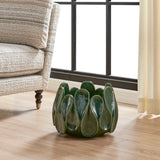 Petal Pinch Green Indoor-Outdoor Bowl