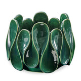 Petal Pinch Green Indoor-Outdoor Bowl