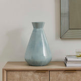 Flare Spire Blue Indoor-Outdoor Ceramic Vase