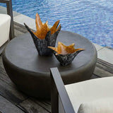 Starpetal Black/Woodtone Indoor-Outdoor Wooden Bowls (Set of 2)