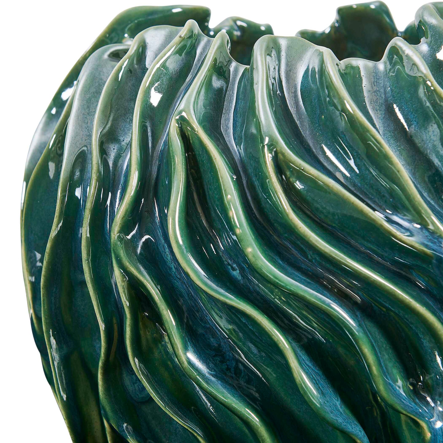 Veridian Ridge Green Indoor-Outdoor Vases (Set of 2)