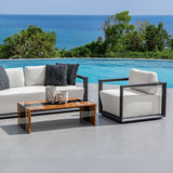Indoor-Outdoor Quarried Stone Brown/White Candleholders (Set of 2)