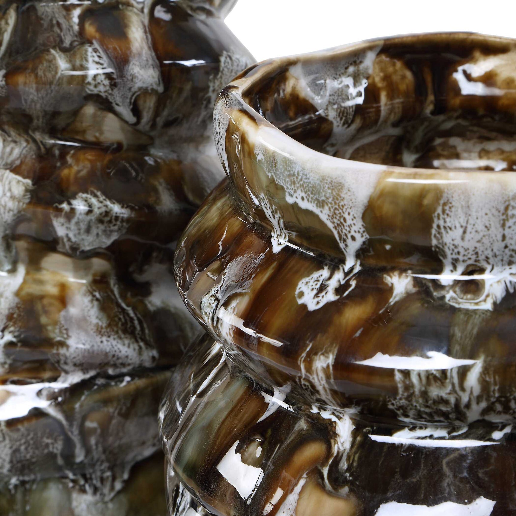 Cuoco Glazed Brown Vases (Set of 2)