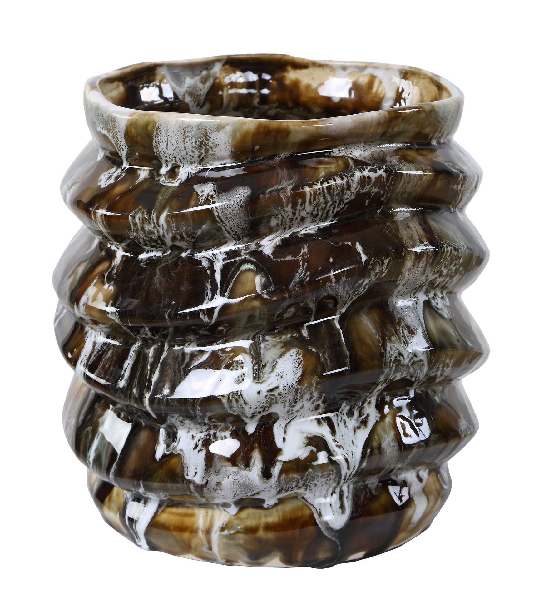 Cuoco Glazed Brown Vases (Set of 2)