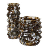 Cuoco Glazed Brown Vases (Set of 2)
