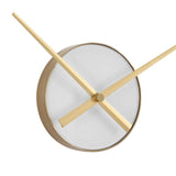 Ivory Halo Gold/White Minimalist Wall Clock