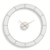 Ivory Halo Gold/White Minimalist Wall Clock