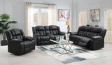 Boulder Ebony Fabric Reclining Sofa & Loveseat