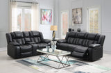 Boulder Ebony Fabric Reclining Sofa & Loveseat