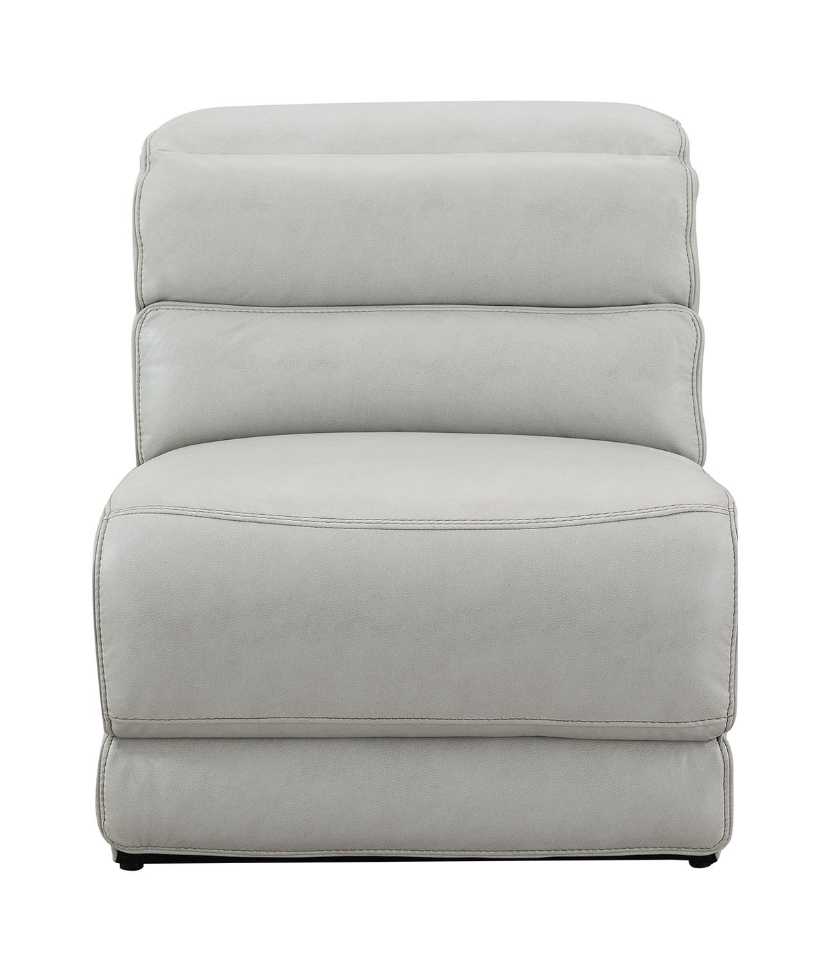 Draper Smoke Leatherette 6-Pc Dual Power Reclining Sectional with 2 Power Recliners