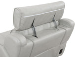 Draper Smoke Leatherette 6-Pc Dual Power Reclining Sectional with 2 Power Recliners