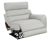 Draper Smoke Leatherette 6-Pc Dual Power Reclining Sectional with 2 Power Recliners