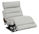 Draper Smoke Leatherette 6-Pc Dual Power Reclining Sectional with 3 Power Recliners