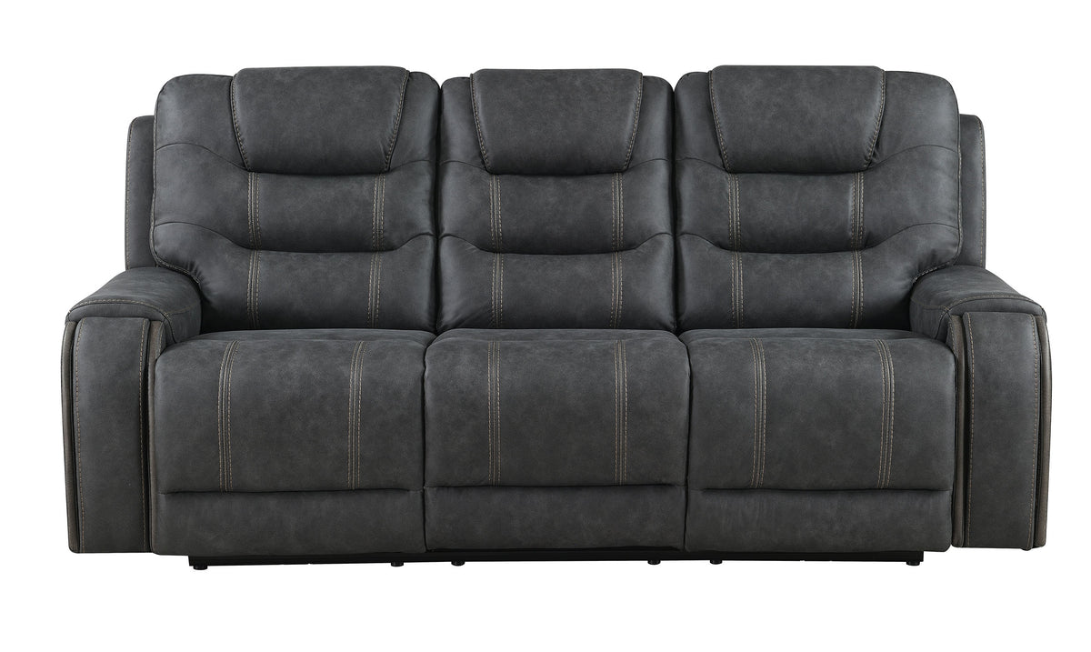 Tooele Graphite Fabric Dual Power Reclining Sofa