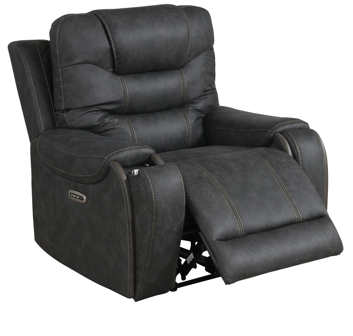 Tooele Graphite Fabric Dual Power Reclining Chair