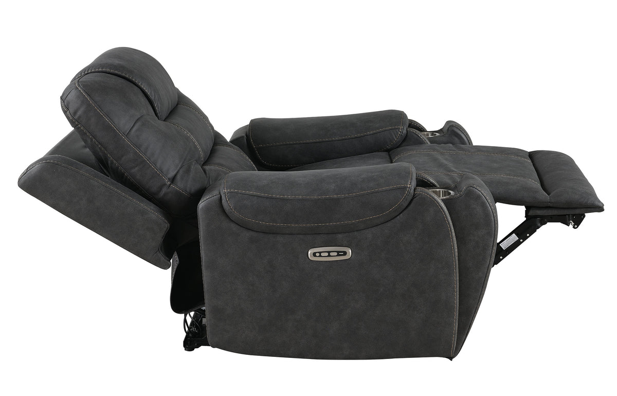 Tooele Graphite Fabric Dual Power Reclining Chair