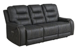 Tooele Graphite Fabric Dual Power Reclining Sofa
