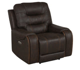 Cedar Brown Fabric Dual Power Reclining Chair
