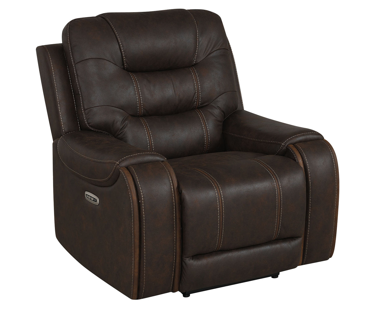 Cedar Brown Fabric Dual Power Reclining Chair