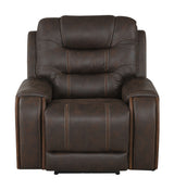 Cedar Brown Fabric Dual Power Reclining Chair
