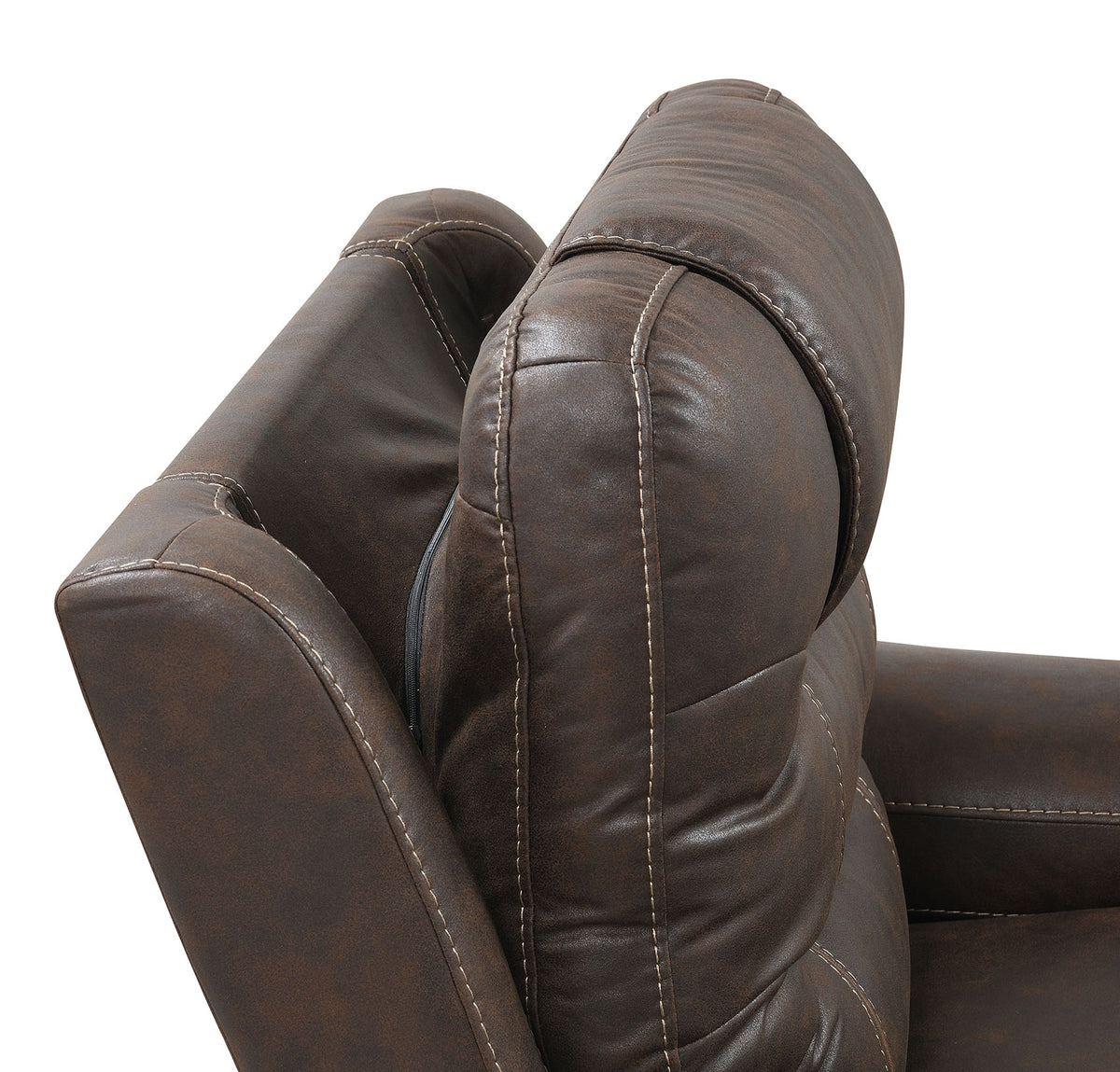 Cedar Brown Fabric Dual Power Reclining Sofa