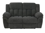Lehi Gray Fabric Reclining Loveseat