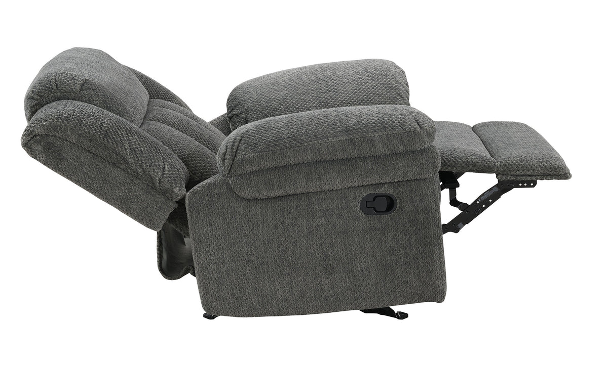 Lehi Gray Fabric Gliding Reclining Chair