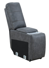 Tooele Graphite Fabric 6-Pc Dual Power Reclining Sectional with 3 Power Recliners