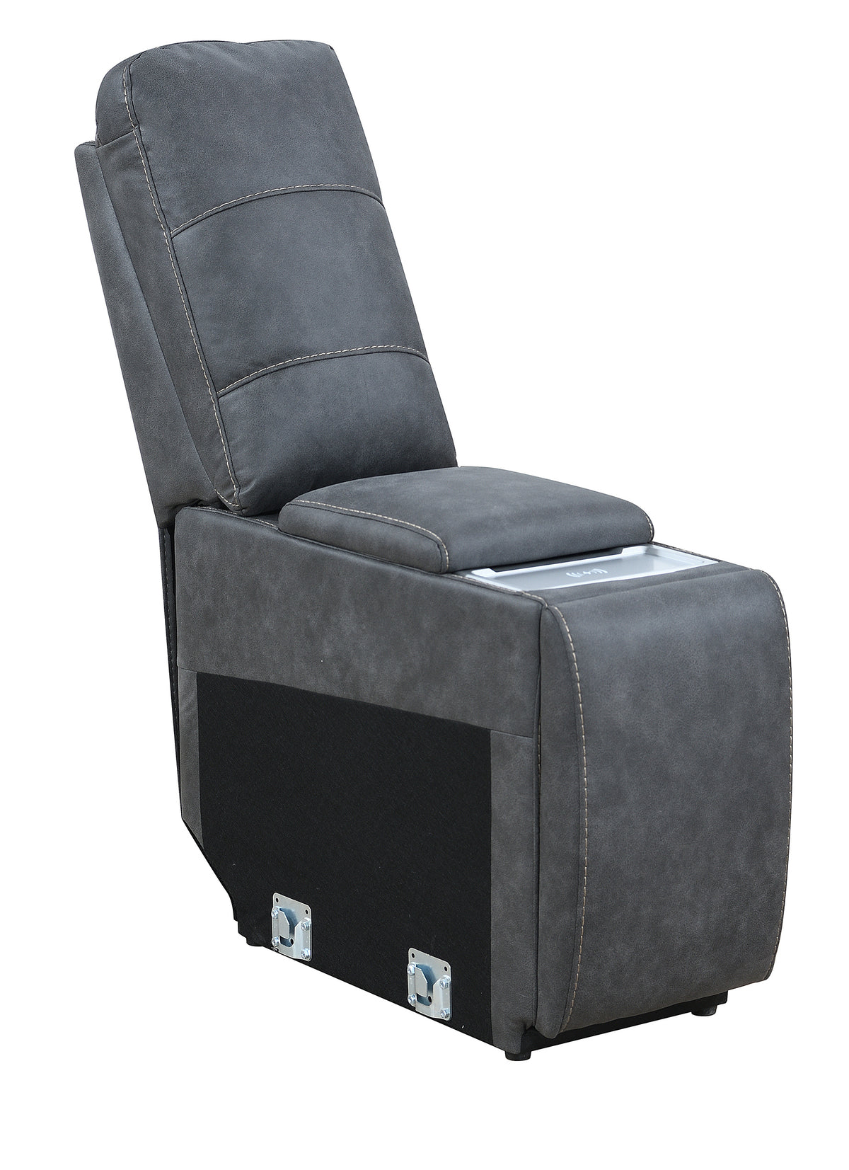 Tooele Graphite Fabric 6-Pc Dual Power Reclining Sectional with 3 Power Recliners