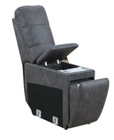 Tooele Graphite Fabric 6-Pc Dual Power Reclining Sectional with 3 Power Recliners