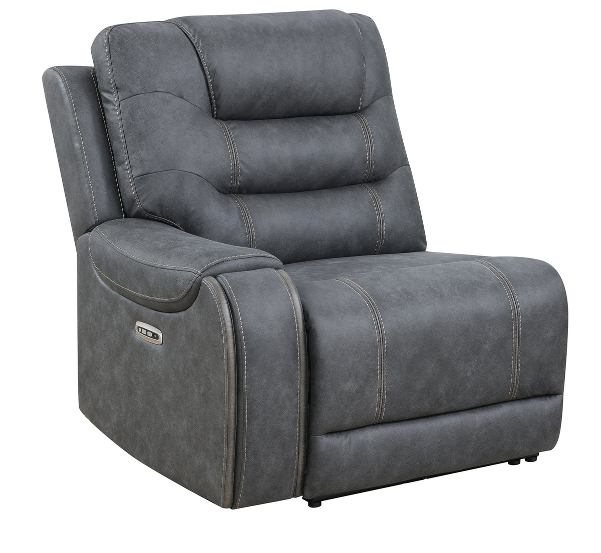 Tooele Graphite Fabric 6-Pc Dual Power Reclining Sectional with 3 Power Recliners