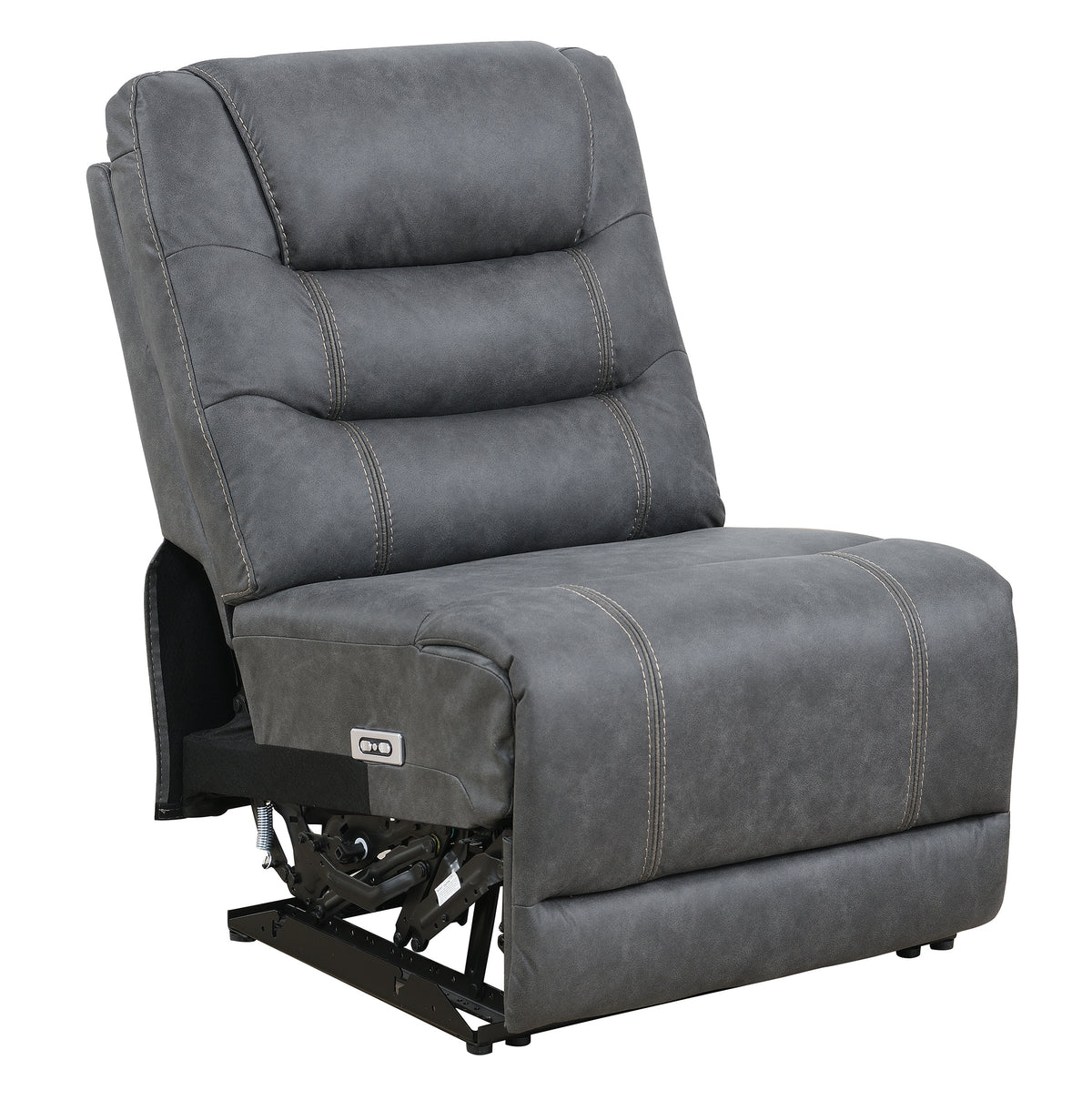 Tooele Graphite Fabric 6-Pc Dual Power Reclining Sectional with 3 Power Recliners