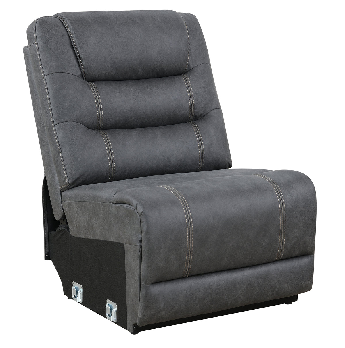 Tooele Graphite Fabric 6-Pc Dual Power Reclining Sectional with 3 Power Recliners