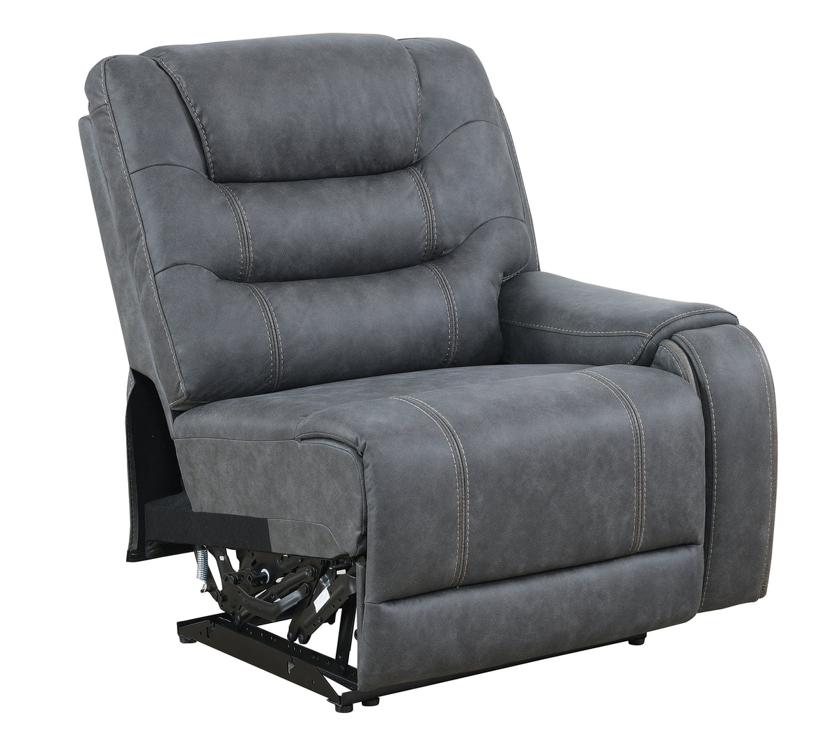 Tooele Graphite Fabric 6-Pc Dual Power Reclining Sectional with 3 Power Recliners