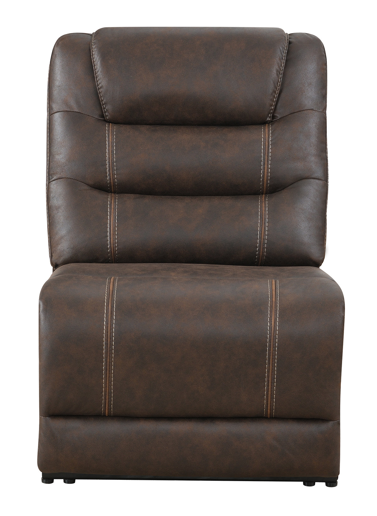 Cedar Brown Fabric 6-Pc Dual Power Reclining Sectional with 3 Power Recliners