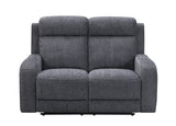 Moab Charcoal Fabric Reclining Loveseat