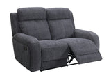 Moab Charcoal Fabric Reclining Loveseat