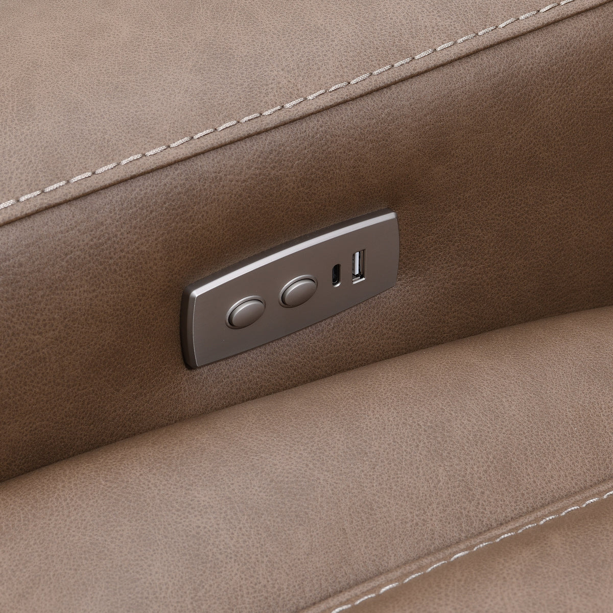 Bryce Sahara Fabric Power Reclining Sofa
