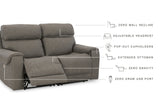 Starbot Fossil 2-Piece Power Reclining Sectional Loveseat - Ornate Home