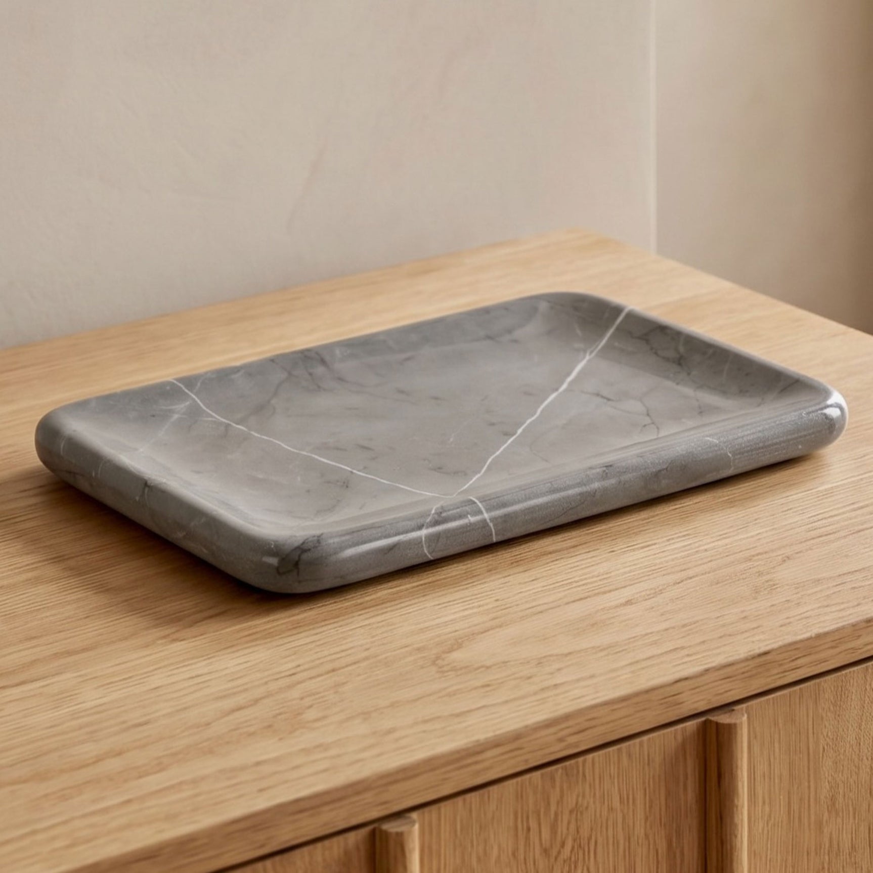Petra Grey Marble Catchall