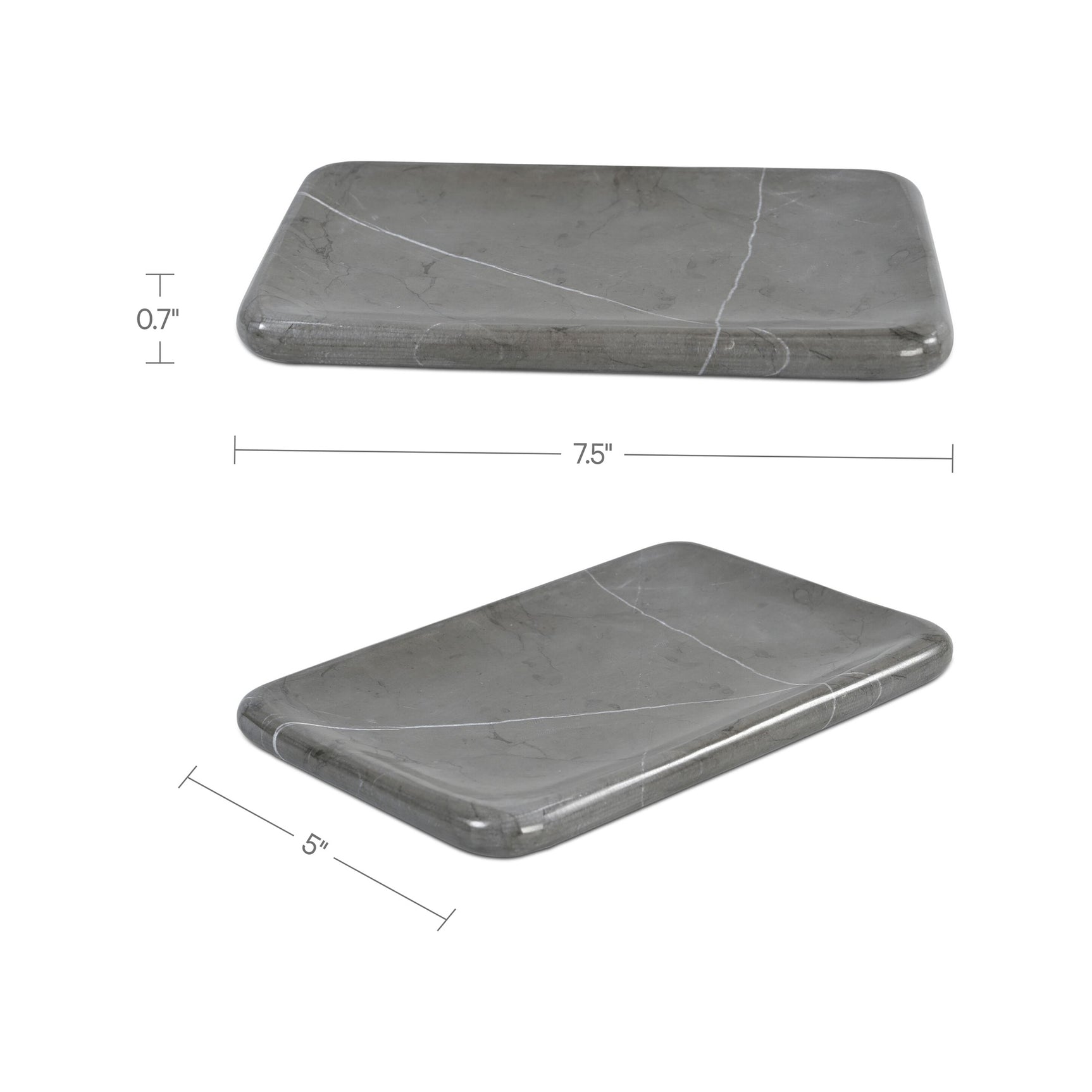 Petra Grey Marble Catchall