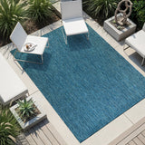 Alora Aqua Outdoor Area Rug | UV-Protected Jute-Look