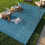 Alora Aqua Outdoor Area Rug | UV-Protected Jute-Look