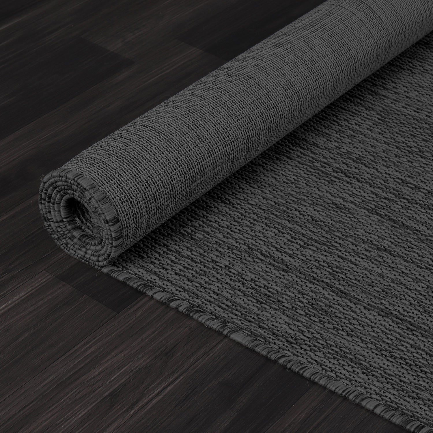 Alora Dark Gray Outdoor Rug | Heavy-Duty Patio Essential