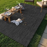 Alora Dark Gray Outdoor Rug | Heavy-Duty Patio Essential