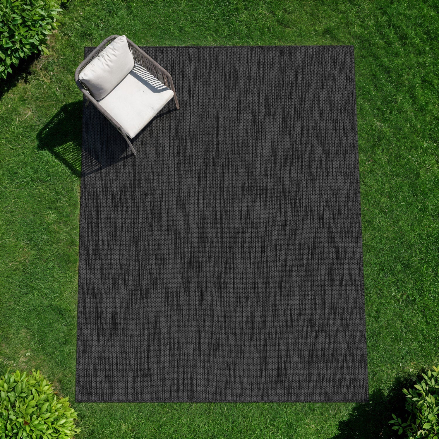 Alora Dark Gray Outdoor Rug | Heavy-Duty Patio Essential