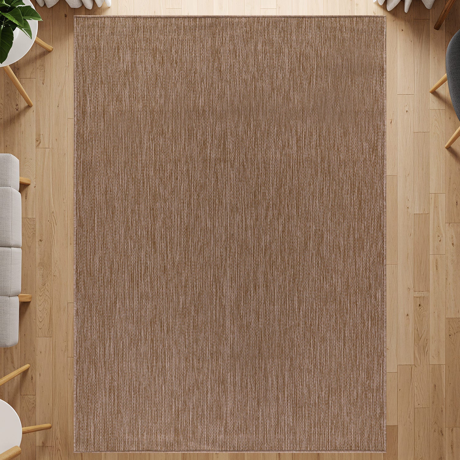 Alora Jute Outdoor Area Rug | Weatherproof & Washable