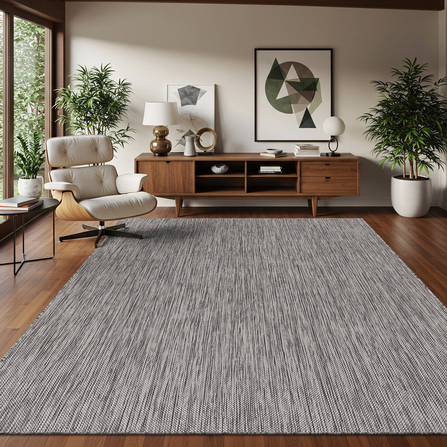 Alora Gray Outdoor Area Rug | Modern Weatherproof Rug