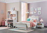 Alya White Twin Bed With Headboard
