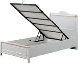 Alya White Twin Bed With Headboard